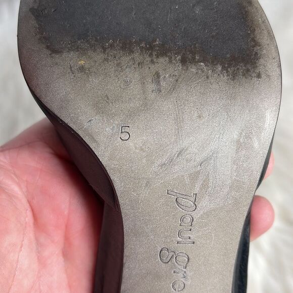 Paul Green Black Leather Cutaway Heel Sz.7.5 - Picture 5 of 8